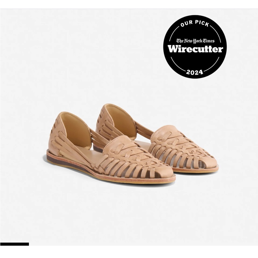 Nisolo Womens Huarache Sandal, Almond, size 9.5